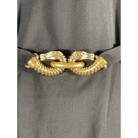 TORY BURCH 'Jessa' Belted One-Piece Swimsuit Black Women's Sz - L (B211) $218 - Picture 6 of 10